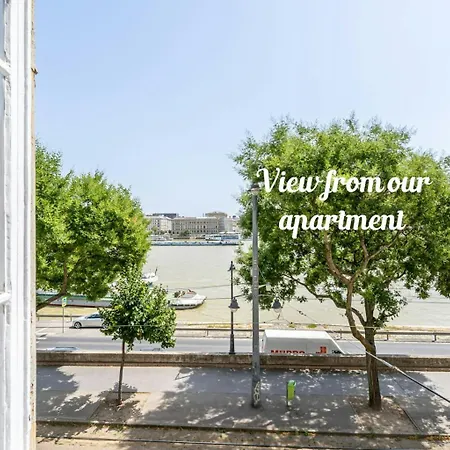 Danube Waterfront View At Chain Bridge