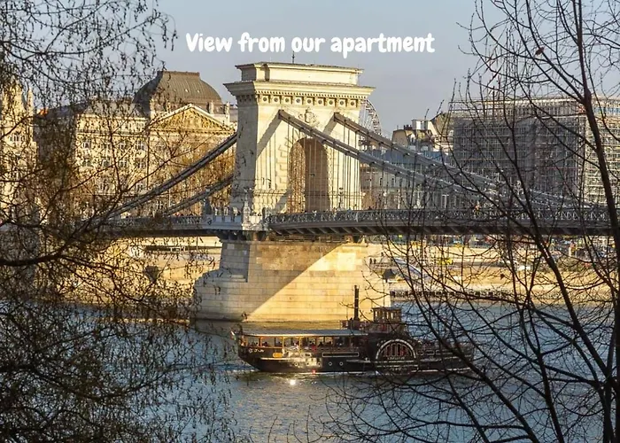 Danube Waterfront View At Chain Bridge