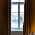 Danube Waterfront View At Chain Bridge *